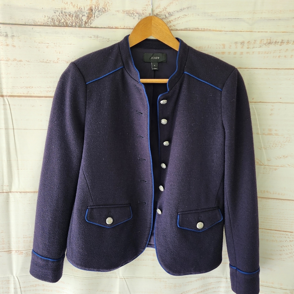 J. Crew Navy Blue Dalton Wool Blazer